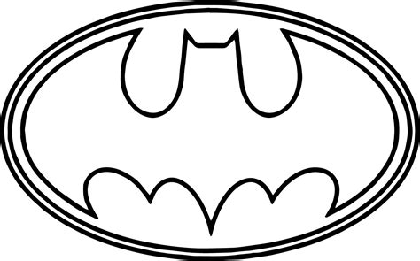 Batman Logo Outline Coloring Page | Wecoloringpage.com