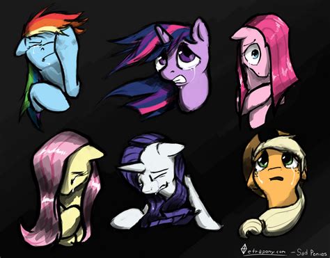 Sad Ponies by Tetrapony on DeviantArt