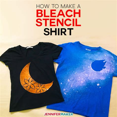 Bleach Stencil Shirt Made with a Cricut! - Jennifer Maker