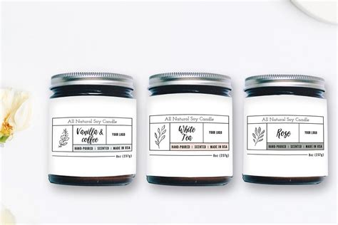 Candle Label Templates | Candle label template, Candle labels design ...