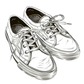 Hand Drawn Style Of Shoes Undulating Lines One Color Sketch Style Realistic, Shoes, Shoes ...