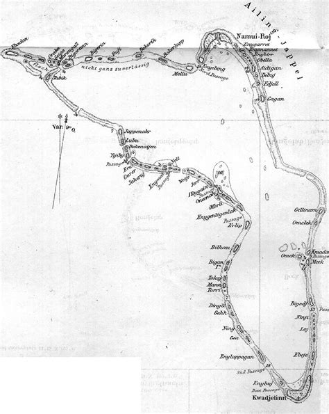 Atoll information--Kwajalein Atoll (Marshall Islands) - Map from 1881