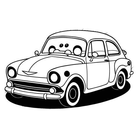 This is s a vector car clipart, car vector silhouette, a black and white car on the road vector ...