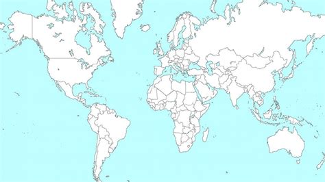 World Political Map blank world map with countries throughout 1366 X 768. World map outline ...