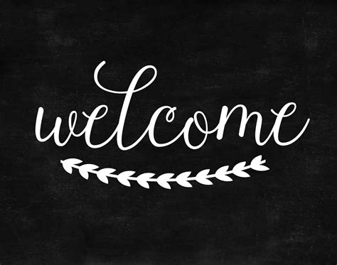 DIY Chalkboard Welcome with Free Printable | Welcome stencil, Welcome chalkboard, Chalkboard ...