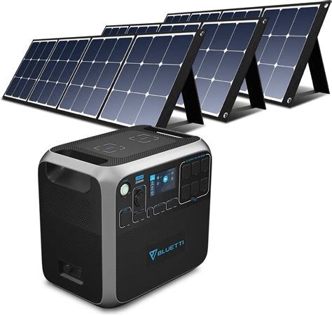 BLUETTI AC200P 2000Wh Portable Power Station Bundle with 3pcs 120W ...