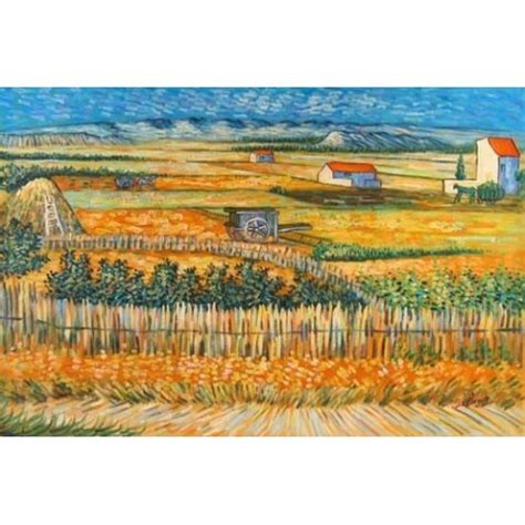 Harvest Landscape by Vincent Van Gogh- Art gallery oil painting...