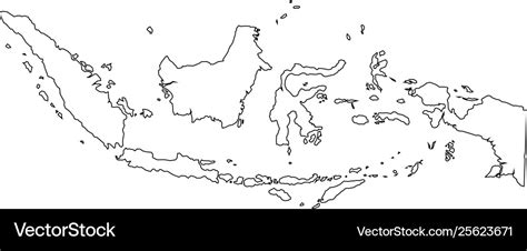 Indonesia Map With Cities Blank Outline Map Of Indonesia Geografi - Riset