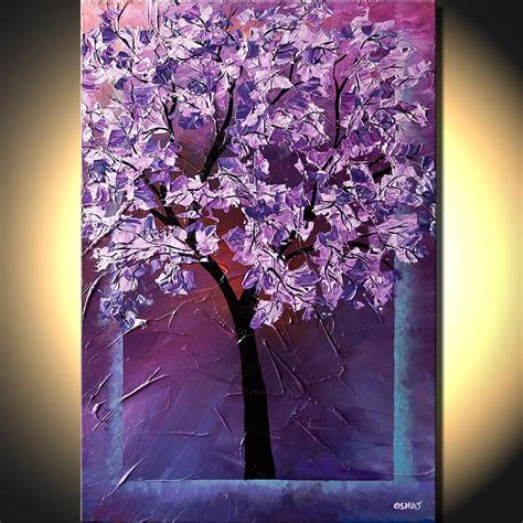 Purple Painting On Trees at PaintingValley.com | Explore collection of ...