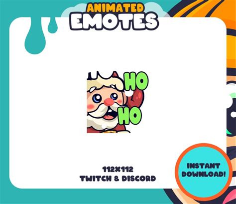 Animated Santa Waving Christmas Holiday Emote Twitch, Discord, Youtube, Tiktok Streaming Hohoho ...