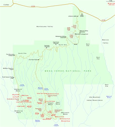 Map Of Mesa Verde National Park In Colorado – The World Map