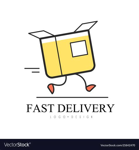 Fast delivery logo design creative template Vector Image