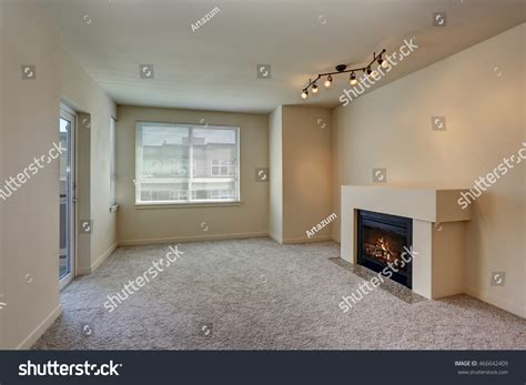 Interior Empty Living Room Fireplace Carpet Stock Photo (Edit Now ...