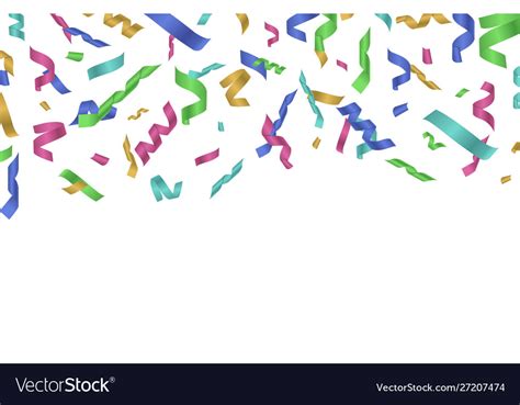 Flying confetti ribbon colorful ribbons falling Vector Image