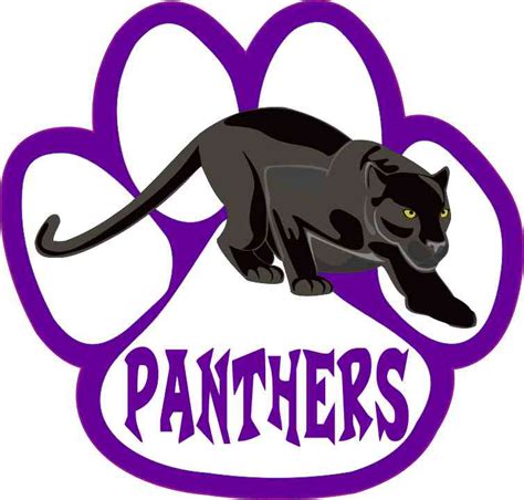 5in x 4.75in Purple Panther Paw Sticker