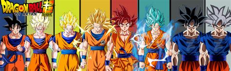 Goku All Super Saiyan Forms Poster/Wallpaper by aryanxcreation on DeviantArt