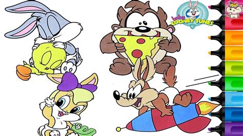 Baby Looney Tunes Colouring Pages Baby taz and baby road runner