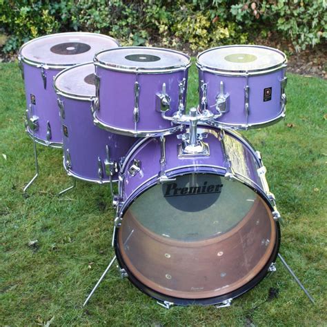 Vintage 1970s Premier Drum Kit in Polychromatic Purple - More Drums