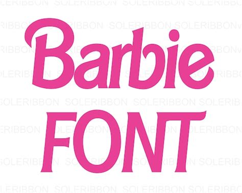 Barbie Alphabet Font Barbie SVG Barbie File Barbie TV Show | Etsy