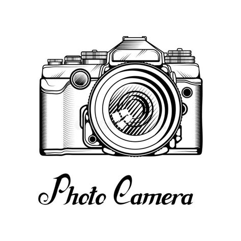 Retro Camera Logo. Vintage Photocamera Stock Vector - Illustration of capture, cool: 114065316