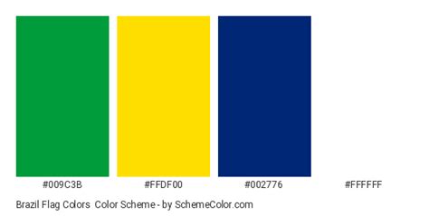 Brazil Flag Colors » Country Flags » SchemeColor.com