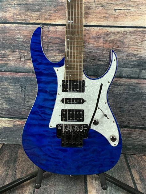 Used Ibanez Premium RG950QM HSH Electric Guitar- Cobalt Blue