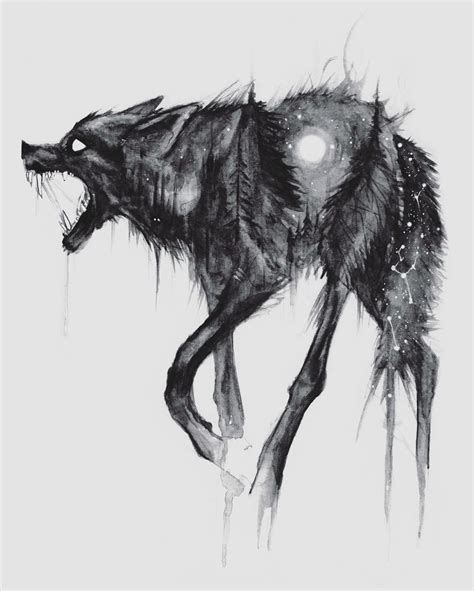 Absolutely stunning artwork from @bserway 🖤 Have you ever seen a wolf in real life? . . . . # ...