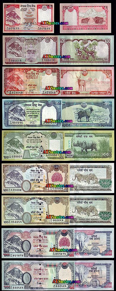 Nepal banknotes - Nepal paper money catalog and Nepalese currency history