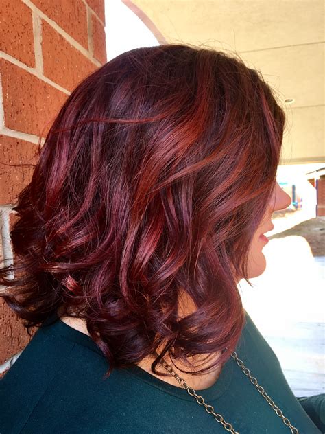 Fall hair- cherry red with dark roots | Straight blonde hair, Hair color, Ombre wavy hair