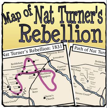 Nat Turner's Rebellion: Student Map by Shoestring Hill | TPT