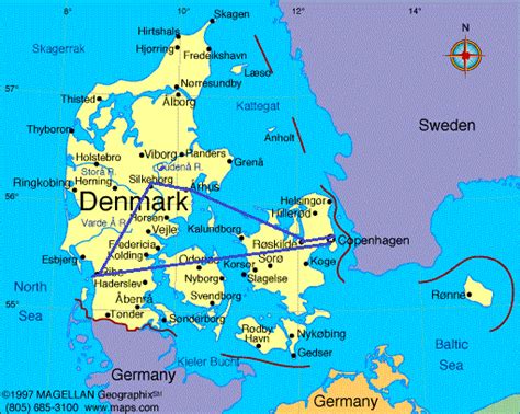 Zealand Denmark Map - ToursMaps.com