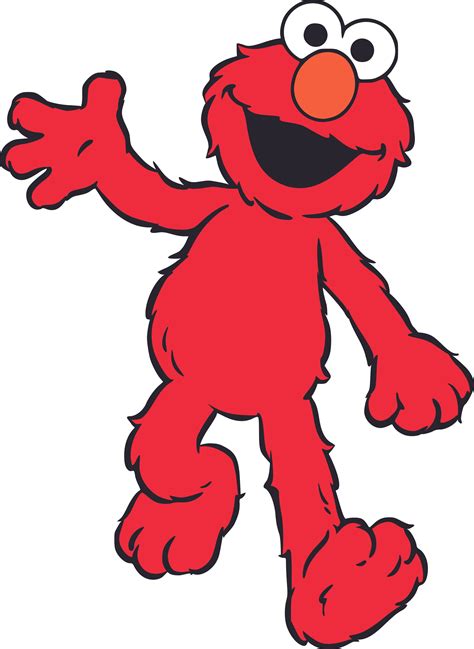 Elmo Sesame Street Waving Cartoon Customized Wall Decal - Custom Vinyl ...