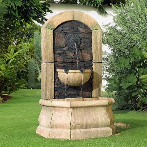 Rustic Outdoor Wall Water Fountain 50" Tiered Tuscan for Yard Garden Patio Home 736101213994 | eBay