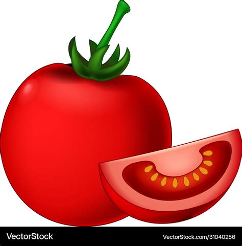 Tomato cartoon isolated Royalty Free Vector Image