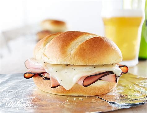 Hot Ham and Swiss Cheese Sandwiches - Di Lusso Deli