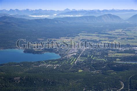 Whitefish, Montana Whitefish Lake, MT Summer Aerial - GravityShots.com