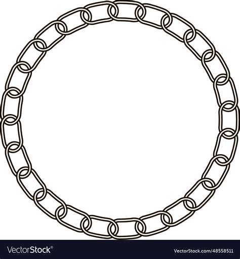 Chain link pattern circle Royalty Free Vector Image