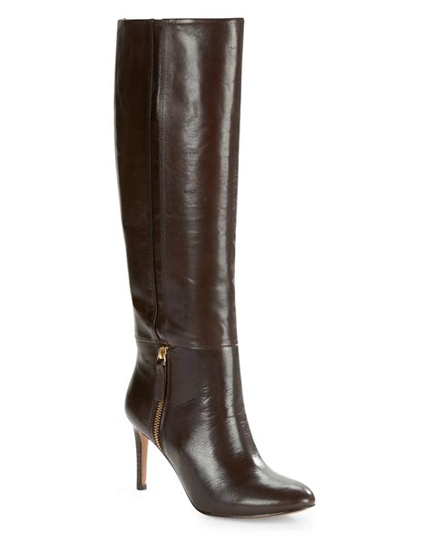 Nine west Vintage Leather Knee-high Boots in Brown (Dark Brown) | Lyst