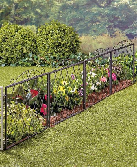 Scrolled Metal Garden Fence | Metal garden fencing, Decorative garden fencing, Garden fencing