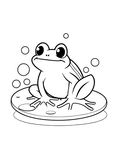 Premium Vector | Frog Coloring Page line art Illustration and vector art