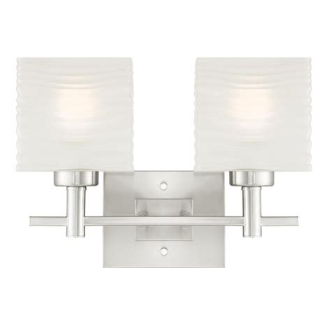 Westinghouse Alexander 2-Light Brushed Nickel Wall Mount Bath Light-6303900 - The Home Depot