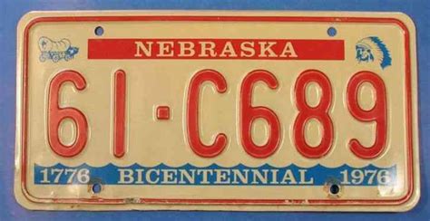 NOS NEBRASKA LICENSE PLATE TAG SET PAIR WROACW VANITY