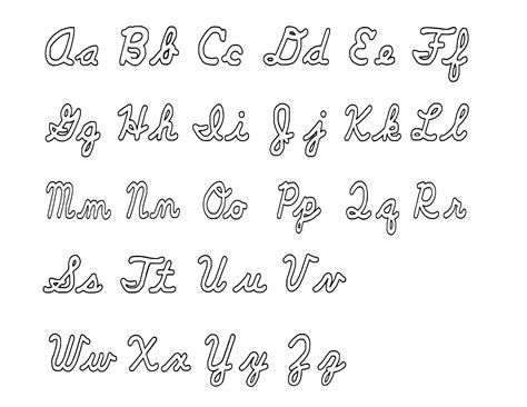 Bubble Letters Cursive