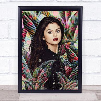 Selena Gomez Botanical Splatter Wall Art Print - Wild Wall Art