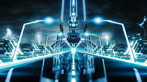 Tron Legacy City / Джефф бриджес, гаррет хедлунд, оливия уайлд и др. - Dez Wallpaper