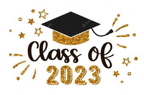 Premium Vector | Class of 2023 graduation congratulations at school university or college trendy ...