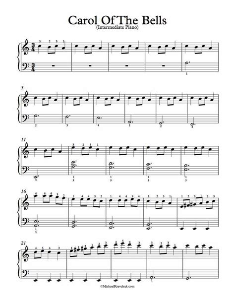 23+ Carol of the bells sheet music for piano free ideas in 2021 · Music Note Download