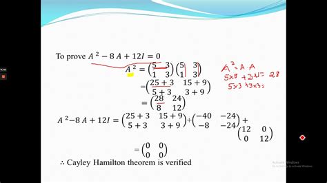 CAYLEY HAMILTON THEOREM - YouTube