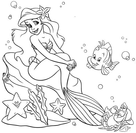 Colouring Pages Of Ariel