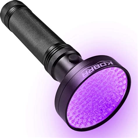 Kobra UV Black Light Flashlight 100 LED #1 Best UV Light and Blacklight for Home & Hotel ...